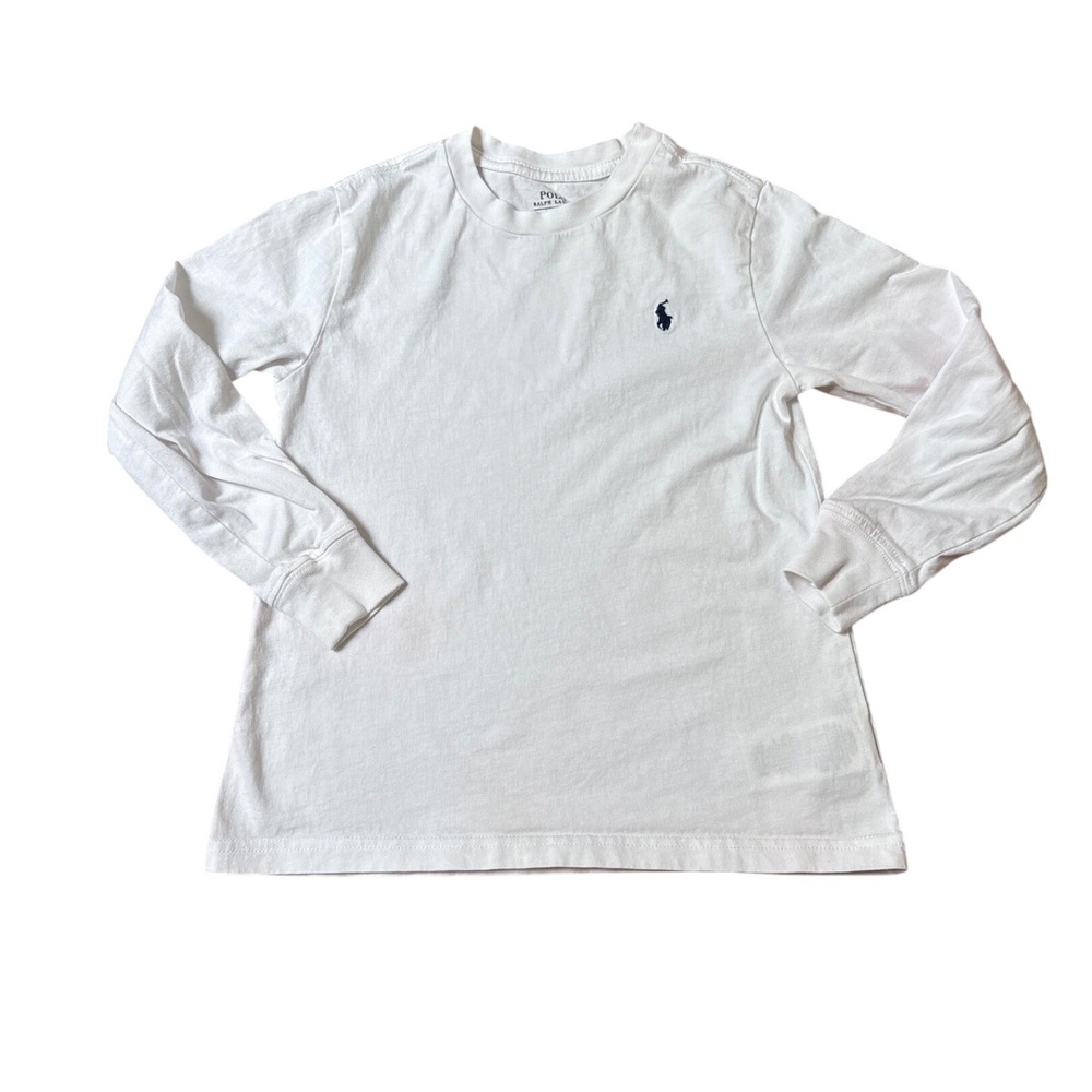 Polo Ralph Lauren Long Sleeve T-Shirt Kids White Classic Pony SIZE 6